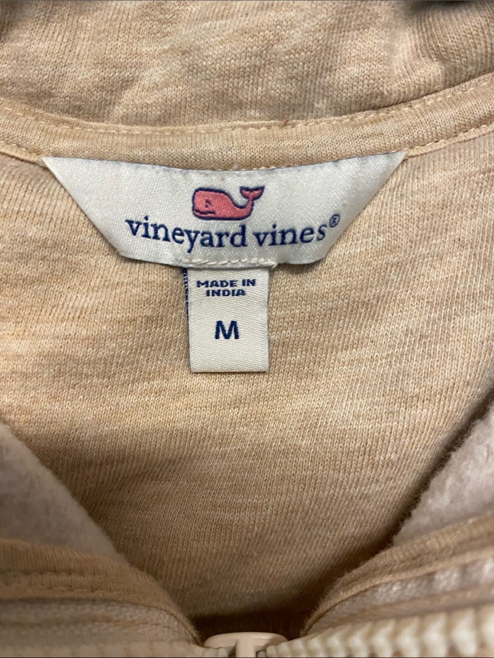 Vineyard Vines Martha’s Vineyard Sandstone Beige Half-Zip Pullover Size Medium - Picture 2 of 9